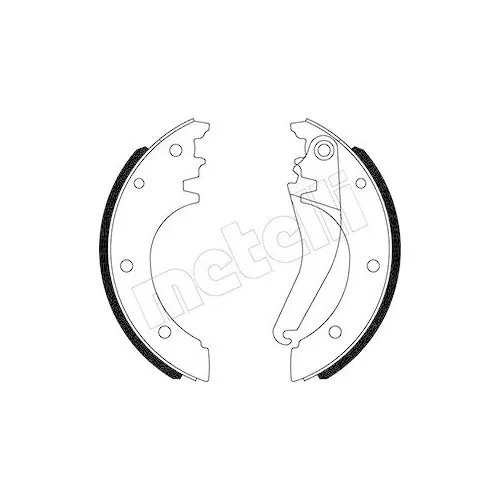 Bremsbackensatz Metelli 53-0486 für Iveco und Mercedes Benz - Hochwertiger Bremsbackensatz für Hinterachse, ECE-R90 geprüft, optimale Sicherheit und Leistung für Ihr Fahrzeug.