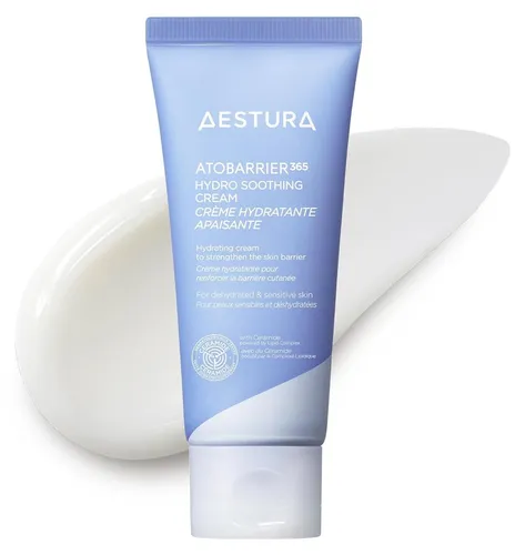 Aestura Atobarrier 365 Hydro Soothing Cream 60ml – Ceramid Gel-Creme für empfindliche Haut - Die Aestura Atobarrier 365 Hydro Soothing Cream ist eine leichte Gel-Creme für empfindliche Haut. Sie spendet sofort Feuchtigkeit, zieht schnell ein und unterstützt die Hautbarriere. Ideal für Mischhaut und sensible Hauttypen.
