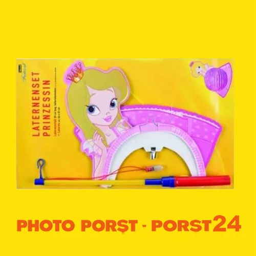 SET Prinzessin Laterne Lampion St. Martin Umzug mit Laternenstab leuchtend