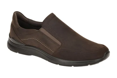 ECCO Herren Irving Schuhe, Coffee 511744, 50 EU - Herren-Sneaker aus geöltem Nubukleder mit elastischen Einsätzen für einfaches An- und Ausziehen und innovativer ECCO FLUIDFORM Technologie für optimalen Komfort und Flexibilität.