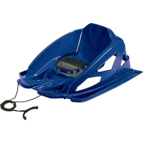 Sirsa Snow Bambino Schlitten mit Gurt, ab 1 Jahr, blau - Schlitten für Kinder ab 1 Jahr mit hohem Sicherheitsstandard. Aus robustem HDPE für extreme Haltbarkeit bei Kälte, inkl. Gurt und Antirutschpolster für sicheres Rodelvergnügen.