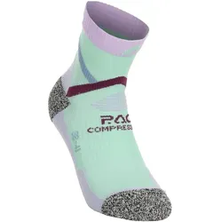 P.A.C. RN 6.2 Reflective Pro Mid Compression Kompressions-Socken Damen - mint, lila, Größe 35-37