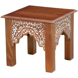 Marrakesch Orient & Mediterran Interior Couchtisch Acelya – Handgefertigter Mangoholztisch mit orientalischen Schnitzereien - Stylischer Couchtisch Acelya aus massivem Mangoholz – handgefertigt, stabil und langlebig. Die kunstvollen Schnitzereien verleihen jedem Raum ein einzigartiges, orientalisches Flair.
