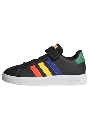 adidas Kinder Sneaker GRAND COURT 2.0 EL K - Stylische adidas Kinder Sneaker GRAND COURT 2.0 EL K. Mit elastischen Schnürsenkeln und Klettverschluss für optimalen Halt. Die Gummi-Cupsohle sorgt für Komfort auf jedem Untergrund. Ideal für den Alltag und aktive Kids.