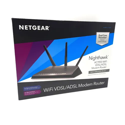 NETGEAR AC1900 Dual Band Router - WLAN Router für VDSL/ADSL mit bis zu 1300 Mbps, ideal für schnelles Streaming und Gaming, unterstützt Dual-Band und bietet 4 LAN-Anschlüsse.