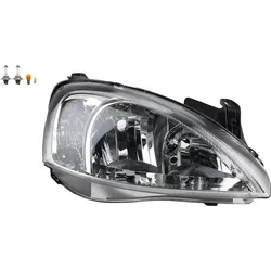 Johns Halogen Scheinwerfer für Opel Corsa C (09/2000-06/2003) rechts - Hochwertiger Halogen Scheinwerfer für Opel Corsa C, E-Typ-geprüft und ideal für eine zuverlässige Fahrzeugbeleuchtung. Perfekt für den professionellen Einsatz im Auto.