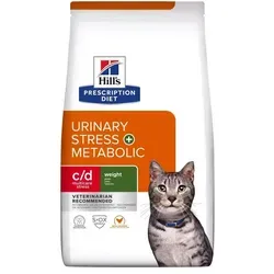 Hill's Prescription C/D Urinary Stress + Metabolic + Weight Care Katzenfutter 1,5 kg - Katzenfutter zur Unterstützung der Harnwegsgesundheit und Gewichtsmanagement, ideal für stressanfällige Katzen.