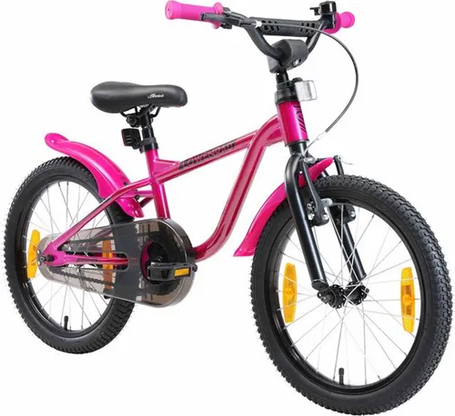 Kinderfahrrad "Sport" 18 Zoll lila - leicht & sicher - Kinderfahrzeug mit ergonomischem Design für gesunde Entwicklung, leichtgängige Lenkung und sichere Bremsen für viel Fahrspaß.