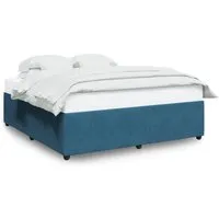 Bettgestell Blau 180x200 cm Samt - Eleganz und Komfort - Stilvolles Bettgestell aus weichem Samt in Blau, ideal für erholsamen Schlaf. Mit stabilem Lattenrost und robusten Kiefernholzfüßen für optimale Unterstützung.