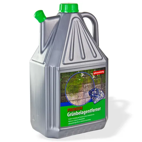 WerkzeugHERO Grünbelagsentferner 5L - gebrauchsfertig, effektive Entfernung von Schimmel, Moos und Algen, biologisch abbaubar und geruchsneutral