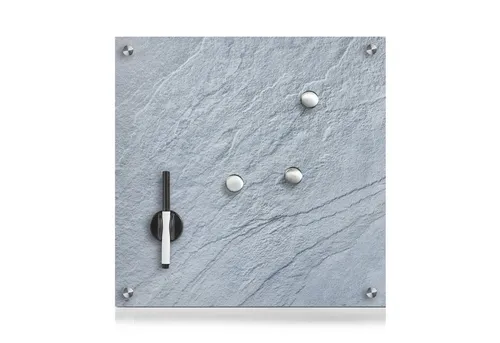 HTI-Living Memoboard aus Glas in Schieferoptik - Wandtafel mit beschreibbarer Glasoberfläche, ideal für Büro oder Küche. Inklusive 3 Magneten und Stift für einfache Notizen und Erinnerungen.