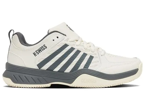 K-Swiss Tennis Schuh Court Express 2 Clay für Herren - Ideal für Sandplätze: Der Court Express 2 bietet atmungsaktives Mesh, K-EVA-Dämpfung und eine langlebige Aösta 7.0-Sohle für optimalen Halt. Perfekt für Einsteiger zu einem attraktiven Preis.