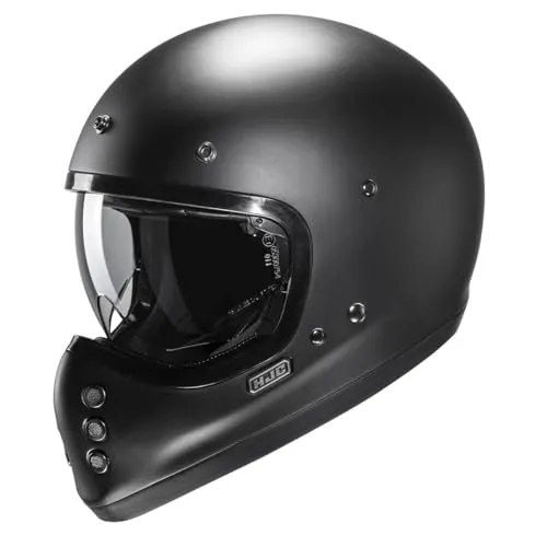 HJC V60 Solid Retro Motorradhelm Größe L - Motorradhelm für Unisex Erwachsene im Vintage-Design, optimal belüftet und mit Straßenzulassung. Inklusive Aufbewahrungstasche, ideal für alle Jahreszeiten.