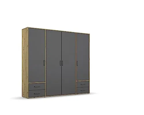 rauch VOYAGER Drehtürenschrank – Modern und Flexibel - Der Kleiderschrank »VOYAGER« von rauch vereint modernes Design mit Funktionalität. Wähle aus drei Ausstattungen und passe ihn individuell an deine Bedürfnisse an. Mit geräumigen Schubladen und höhenverstellbaren Fachböden ideal für jeden Raum.