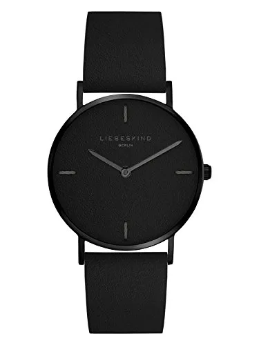 Liebeskind Berlin Armbanduhr LT-0134-LQ IP black - Elegante Damenuhr mit Edelstahlgehäuse und schwarzem Lederarmband, wasserdicht bis 5 bar. Ein zeitloses Accessoire für jeden Anlass und ideal zum Kombinieren mit anderen Schmuckstücken.
