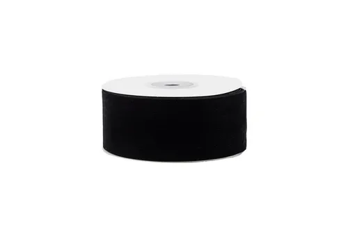 Creativery Samtband, Samtband 50mm x 5m Roll Schwarz