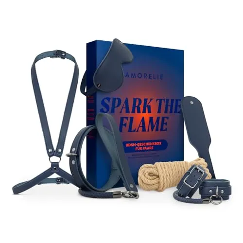 AMORELIE BDSM-Geschenkbox »Spark the Flame« – Erotik-Set für Paare, 6-teilig