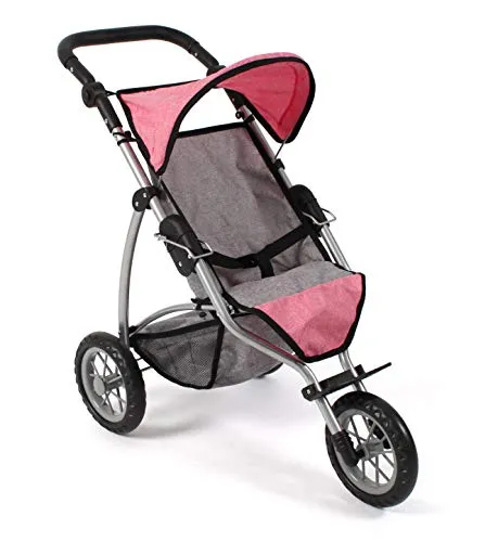 Bayer Chic 2000 - Puppenwagen Leon, Jogging Buggy für Kinder 4-8 Jahre, höhenverstellbar und ideal für Spaziergänge auf unebenem Untergrund