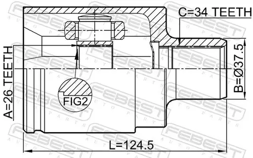 Febest Gelenksatz 1811-A17DRH - Hochwertiger Gelenksatz für langlebige Leistung und optimale Fahrzeugsteuerung, ideal für Reparaturen an PKWs.