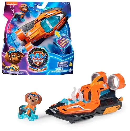 Paw Patrol The Movie 2 Figurenset Zuma Hoverboard - Action- & Spielfiguren mit Licht- und Toneffekten für aufregende Abenteuer mit Zuma auf seinem Hoverboard.
