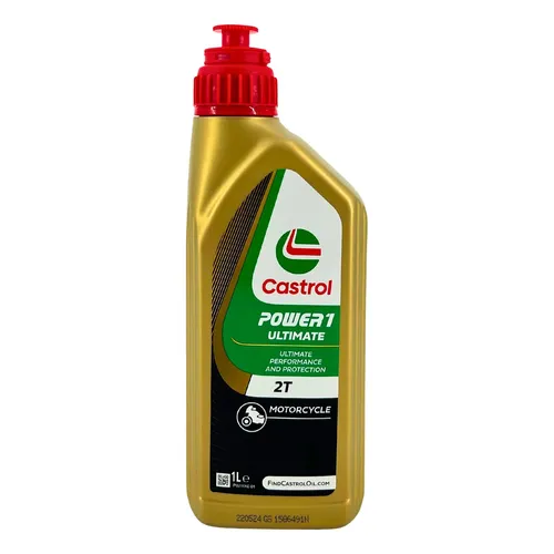 Castrol Power1 Ultimate 2T 1 Liter HC-Synthese - Hochwertiges 2-Takt-Motoröl für Motorräder, entwickelt für herausragende Leistung und sofortige Beschleunigung. Sorgt für optimalen Schutz und lange Lebensdauer Ihrer Maschine.