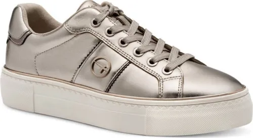 Tamaris Schnürer Damen sportlich metallic EU 40 - Damen-Sneaker mit innovativen COMFORT-Lining und TOUCH-IT Technologien für maximalen Tragekomfort und perfekte Anpassung. Die herausnehmbare Sohle sorgt für ein angenehmes Tragegefühl im Alltag.