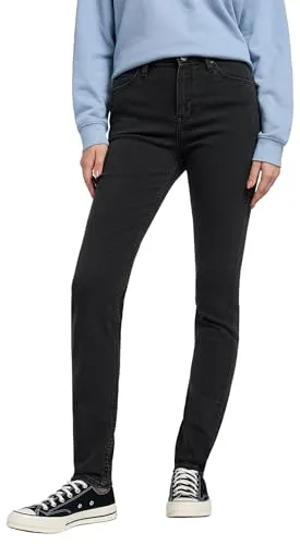 Lee Damen Scarlett HIGH Jeans, Washed Black, 27W / 33L - Stylische High-Waist Jeans in elegantem Design mit praktischen Taschen und robustem Material für den perfekten Sitz und täglichen Komfort.