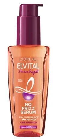 L'Oréal Paris Elvital Dream Length No Frizz Serum 100ml - Gesichtscremes - Das silikonfreie Haarserum schützt bis 230°C und lässt Ihr Haar geschmeidig und lang aussehen, während Kakaobutter und Pflanzenproteine die Haarstruktur stärken.