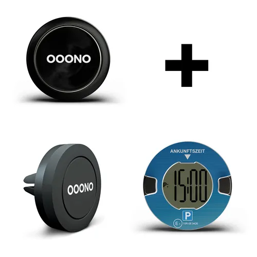 OOONO 3er Set: Blitzerwarner, Digitale Parkscheibe & Mount - Bluetooth- & Freisprechanlagen, automatisch aktiv und ideal für sicheres Fahren und stressfreies Parken.