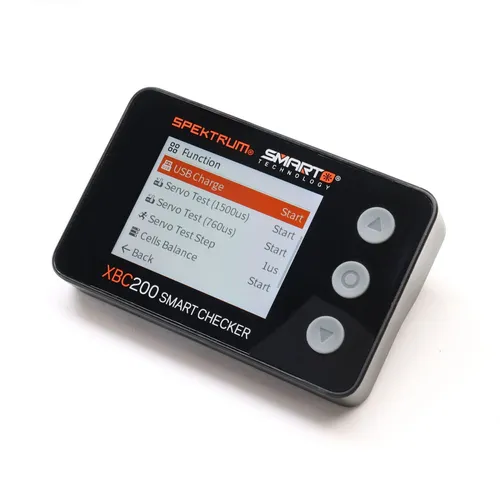 Spektrum Smart LiPo Battery Checker & Servo Tester - Praktischer Akku- und Servoprüfer für ferngesteuerte Fahrzeuge. Mit Farbdisplay, Smart-Kompatibilität und Zellenausgleich für präzise Leistungskontrolle.