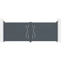 Casanoov Flügeltor Elektrisch Life 400x140cm Aluminium Grau mit Antrieb - Doppelflügeltor LIFE aus grauem Aluminium, ideal für den Außenbereich. Inklusive leistungsstarkem Antrieb, LED Blinkleuchte und Fotozellen für erhöhte Sicherheit.