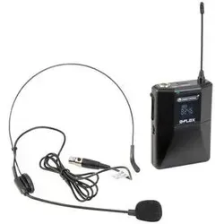 OMNITRONIC UHF E-FLEX Taschensender 823-832/863-865 MHz - Mikrofon mit PLL-Multifrequenz-Technologie, 16 Kanäle wählbar und bis zu 30m Reichweite. Ideal für professionelle Anwendungen ohne Anmeldegebühren in Europa.