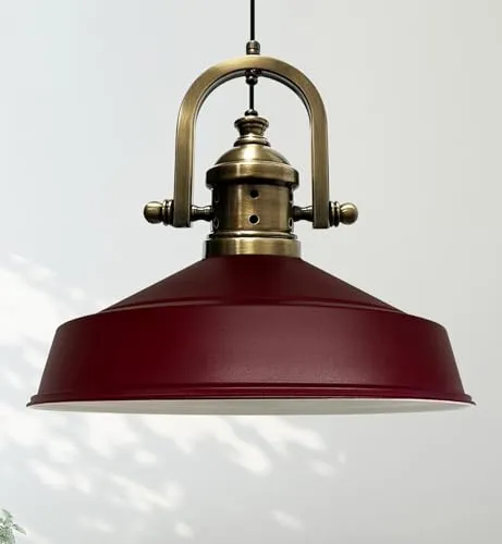 Bamyum Pendelleuchte Asletl - Industrial Hängelampe Ø41 cm - Moderne Pendelleuchte aus Metall für Esszimmer und Küche, höhenverstellbar und einfach zu installieren, ideal für einen industriellen Look.