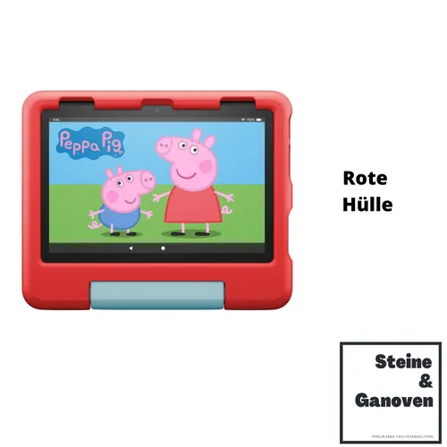 Amazon Fire HD 8 Kids Tablet 2022 | 32GB | Rot - Kinderfreundliches 8 Zoll Tablet mit 32GB Speicher, ideal für Lern- und Spielinhalte. Ausgestattet mit Umgebungslicht- und Beschleunigungssensor für ein optimales Nutzungserlebnis.
