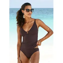 s.Oliver Tankini-Top Rome - Braun, Unifarben & Vielseitig - Neckholder-Bikinis mit herausnehmbaren Softcups und verstellbaren Trägern für perfekte Passform und Style. Ideal für den Strand oder Pool!