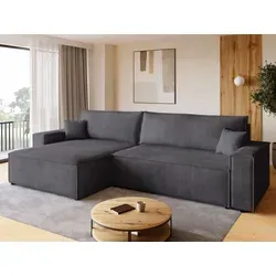BROMARKT Sofa mit Schlaffunktion Adi XL - Sofas & Couches – Flexibles Ecksofa mit großzügigem Bettkasten und hochwertigem Cordstoff für eleganten Komfort und optimalen Stauraum.