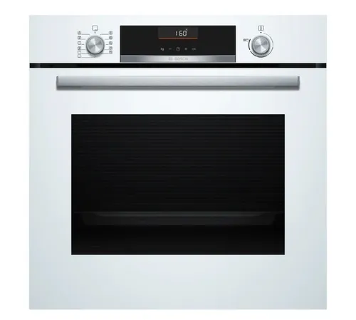 Bosch HBG536EW4 Einbau Backofen Weiß 71L 3D Heißluft - Energieeffizienter Einbau-Backofen mit 71 Litern, 3D Heißluft für gleichmäßiges Garen, ideal für Ihre Küchenplanung.