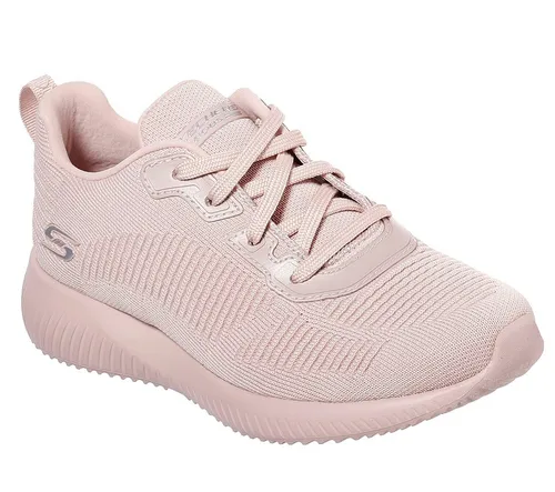 Skechers Bobs Squad Tough Talk PNK EU 41 - Sneaker für Damen mit Memory Foam Einlegesohle, ideal für Alltag und Freizeit. Der modische, rosa Schuh bietet hohen Tragekomfort und stylisches Design.