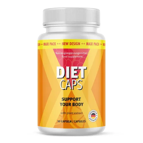 DIETOLL DIET CAPS Maxi-Pack (90 Kapseln) - Arzneimittel zur Unterstützung deiner Diätziele mit natürlichen Zutaten. Ideal für Männer und Frauen, gluten- und laktosefrei, für 45 Tage Anwendung.