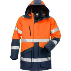 Fristads High Vis GORE-TEX 3-in-1 Winterparka Kl.3 4989 GXB - Warnschutz Orange/Marine - 3XL - Arbeits- & Schutzkleidung: Hochwertiger GORE-TEX Winterparka mit herausnehmbarem Innenfutter für ganzjährigen Gebrauch, wind- und wasserdicht, ideal für extreme Wetterbedingungen.