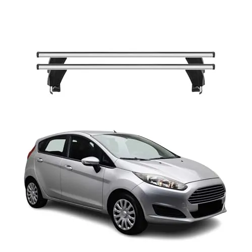 OMAC Dachträger Menabo Grundträger für Ford Fiesta (2013-2017) - Dachgepäckträger aus leichtem Aluminium, abnehmbar und wasserbeständig. Ideal für Outdoor-Abenteuer, mit aerodynamischem Design für minimale Geräuschentwicklung.