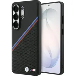 BMW MagSafe Hülle für Galaxy S26 Ultra – Kunstleder in Schwarz mit Tricolor Logo - Exklusive Schutzhülle für Galaxy S26 Ultra aus hochwertigem Kunstleder. Mit M Tricolor Logo und robustem Design bietet sie optimalen Schutz und stilvolle Eleganz für Ihr Smartphone.