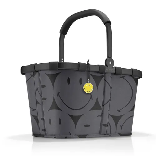 reisenthel carrybag smiley grey - Einkaufskorb mit elegantem, wasserabweisendem Design und 22 l Volumen - ideal für Einkäufe und Picknicks, bis 20 kg belastbar mit praktischer Innentasche.