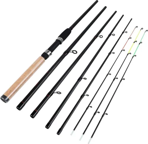 Sougayilang Feederrute mit 3 Spitzen - Angelruten & Rollen Sets – Vielseitige Feeder Rute aus 30T-Hochkohlefaser für präzises Angeln. Extrem leicht, robust und portabel für den Einsatz überall.