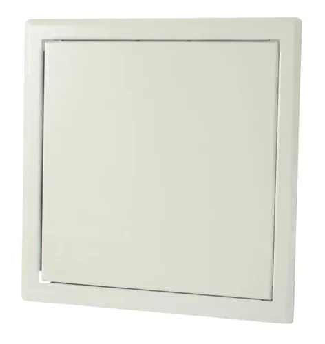 Marley Revisionstür weiß mit Druckverschluss 300 x 300 mm - Aschesauger Revisionstür aus verzinktem Stahlblech, modern mit verdecktem Druckverschluss, pulverbeschichtet für hohe Widerstandsfähigkeit und einfache Montage.
