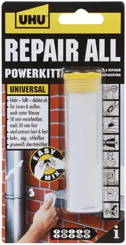 UHU 2 Komponenten Klebstoff Knetmasse repair all powerkit schnellhärtend 60 g