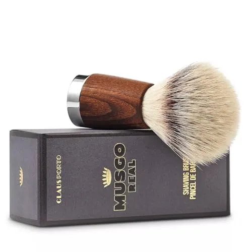 Claus Porto Classic Scent Shaving Brush - Hochwertiger Rasierpinsel aus Edelstahl und Holz, ideal für die Nassrasur und perfekt für die Classic Scent Rasierseife, sorgt für einen luxuriösen Schaum.