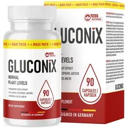 Gluconix Kapseln - Für körperliche Balance, 90 Kapseln - Nahrungsergänzungsmittel für Männer und Frauen, gluten- und laktosefrei, ideal zur Unterstützung der körperlichen Balance. Monatsvorrat von 90 Kapseln.