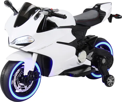 Actionbikes Motors Kinder Motorrad 1299SS - Elektrofahrzeuge - Realistisches Motorrad-Feeling mit Leder-Einzelsitz, Drehgasgriff und Vorwärts-/Rückwärtsgang. Sicher und komfortabel mit Soft Start und Stoßdämpfern für ruckelfreies Fahren.