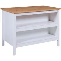 Mid.you Kücheninsel - Weiße Eiche Artisan Kücheninsel - Einbauküchen-Komponenten, elegante Kücheninsel in Weiß mit Eiche Artisan-Finish, perfekt für moderne Küchen und als zusätzlicher Arbeitsbereich.